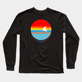 Sailboat Sailing at Sunset Long Sleeve T-Shirt